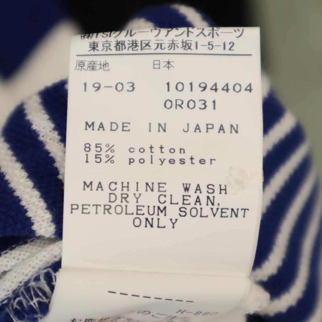 PEARLY GATES made in Japan Border Pattern golf No sleeve Polo one piece Women Used