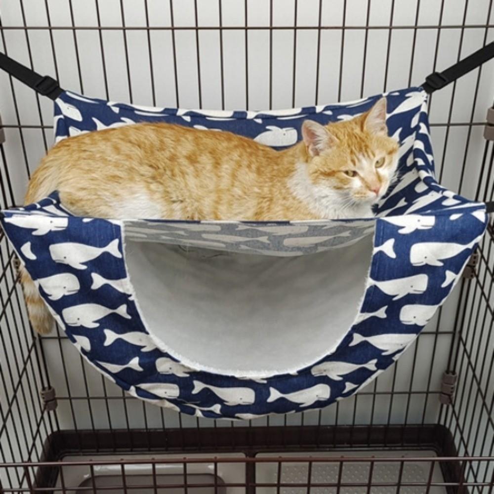 Adjustable Lanyard Kitten Swing Bed Sleeping House Cat Hanging Bed Cat Cage Hammock  Small Animal