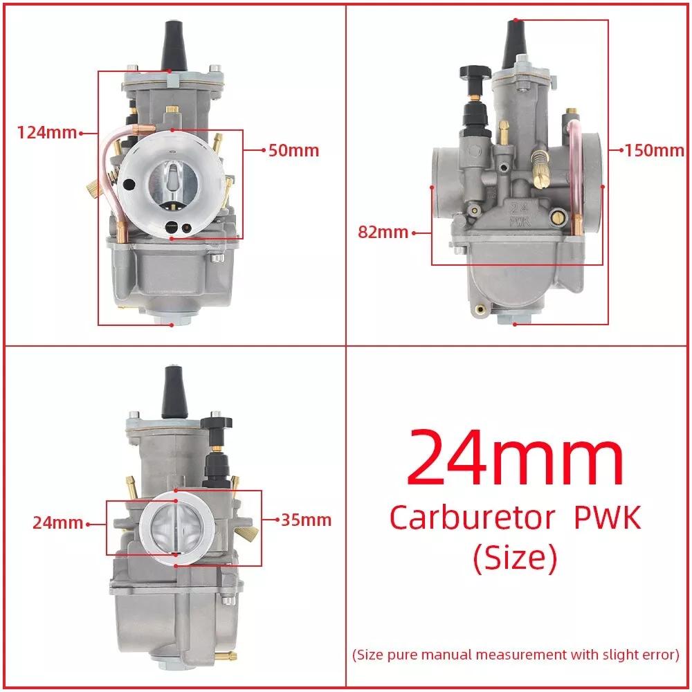PWK Motorcycle Carburetor Power Injection For Racing Flat Side OKO Mikuni ATV Yamaha Universal Carburetor 21 24 26 28 30 32 34mm
