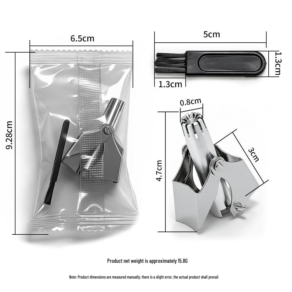 Affordable Stainless Steel Manual Nose Hair Trimmer - Washable Unisex Grooming Tool