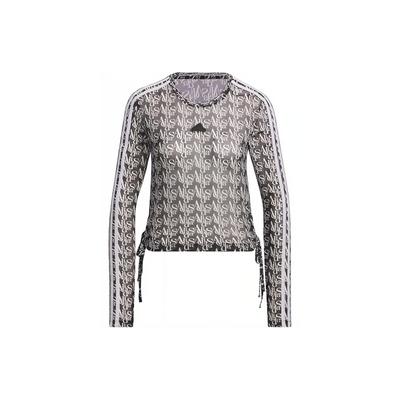 Maglietta a maniche lunghe da ballo da donna top nero JI9790