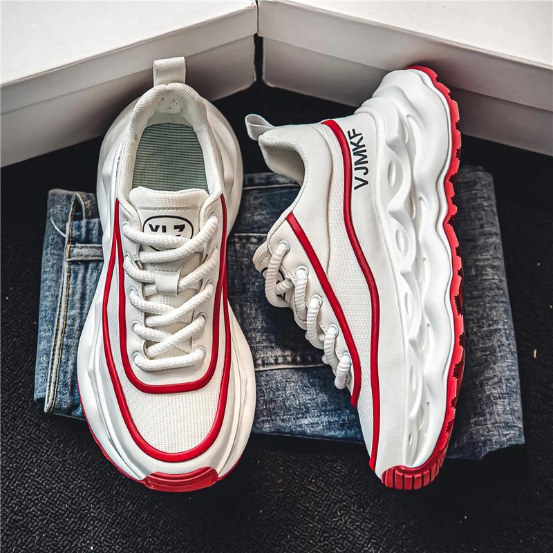 Fashion Designer Men's Sports Shoes Breathable Comfortable Casual Height Increased Platform Shoes Non-slip Thick-soled Chunky Sneakers