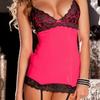 Sexy Clothes for Women Lingerie Lace See Through Nightdress Babydoll Porno Deep V Mesh Dress Panties Underwear Erotic Clothing