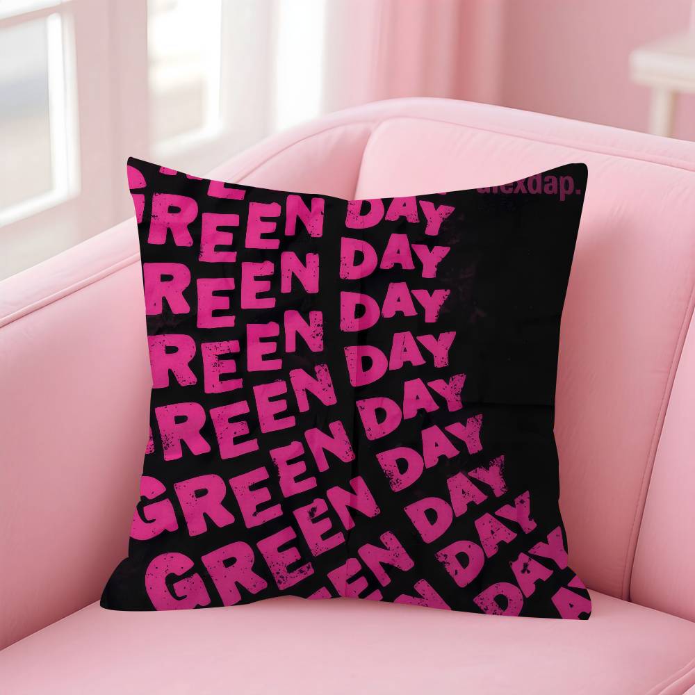GGreen DDay Band Album Maple Design Cushion Cover Happy Autumn Harvest decor Holiday Decorati Pillow Cover