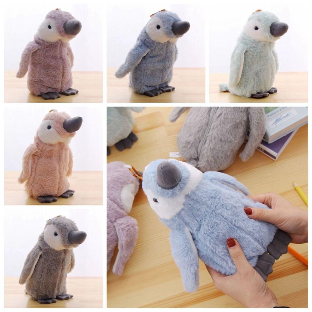Pen Storage Bag Plush Pencil Case Large Capacity Penguin Pencil Bag Stationery Bag Office Supplies