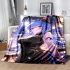 1pc Blanket Genshin Impact characters5 Print Design, Lightweight Blanket for Sofa, Bed- Soft &Warm, Gift for All Seasons like Christmas, Halloween