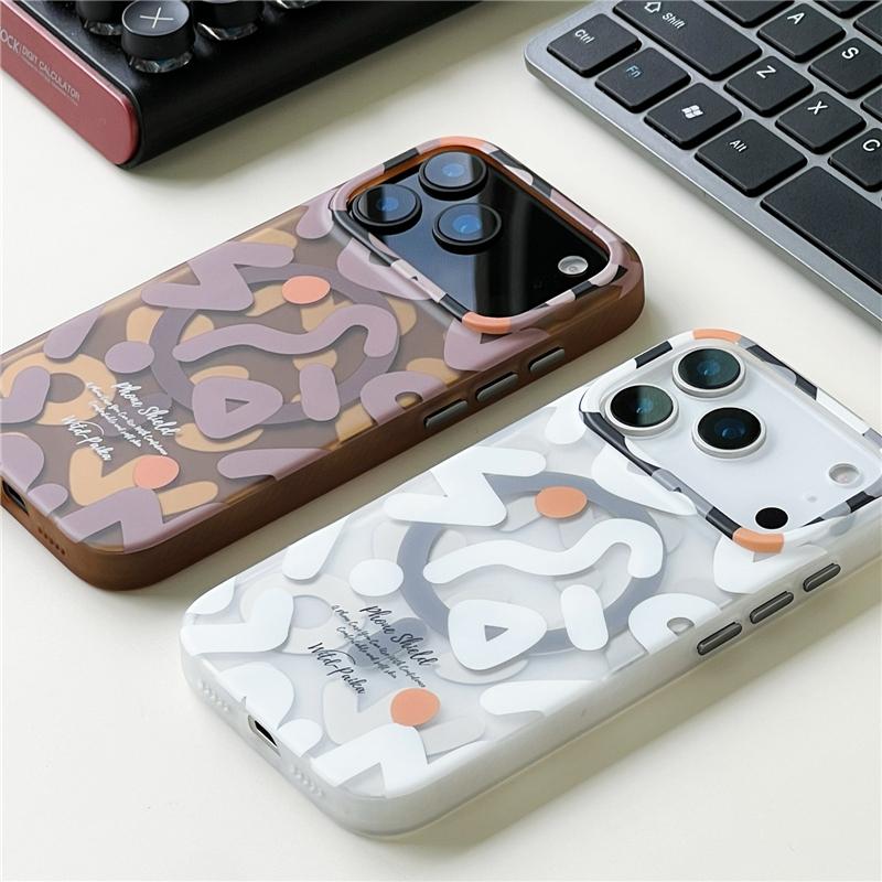 Trendiges Graffiti-Muster für Magsafe kabelloses Ladecase für iPhone 17Air 17Pro 16 15 17Pro Max Matt Stoßfest Magnetische Hülle