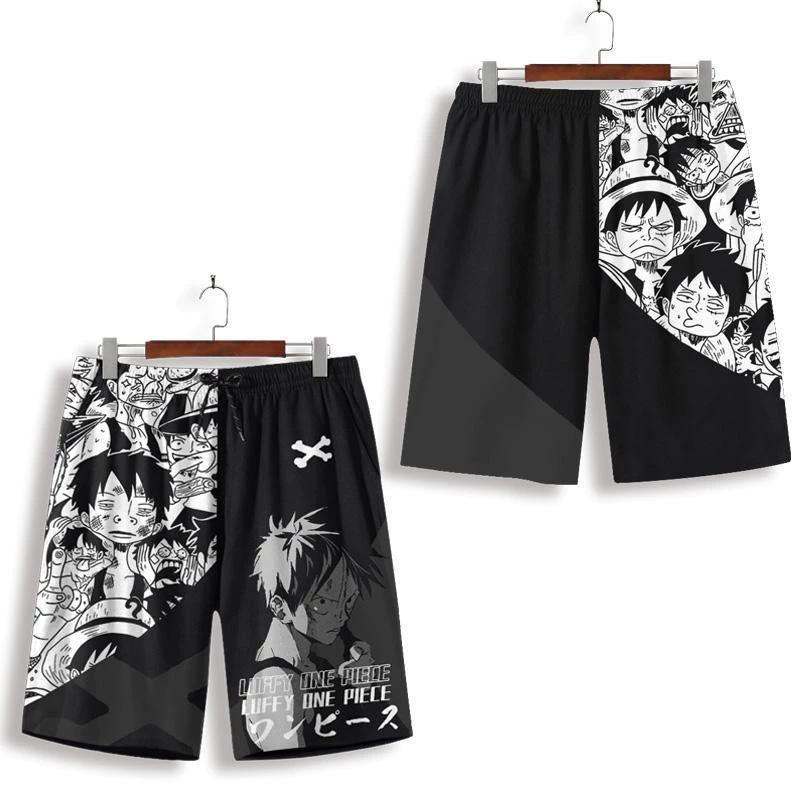 

Luffy Pirate Japanese Anime Cartoon Muay Thai Kickboxing Training Shorts Print Martial Art Boxer Unisex Men Women Fighting Fitness Sport Gym Workout S