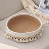 1Pcs Saving Handmade Basket Cosmetics Storage Basket Desktop Organization Home Supply  Rope Weaving Storage Box Round Space