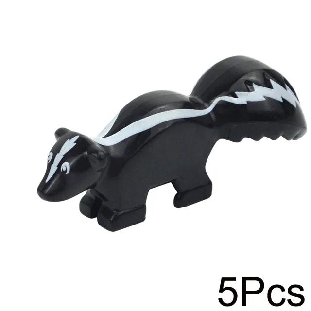 MOC Animals Building Blocks Flamingo Swan Otter Cat Dog Pug Chick Duck Eagle Sheep Owl Rabbit DIY Model Brick Toys for Children