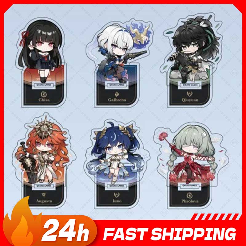 8cm Wuthering Waves Gratte Link Acrylic Stand CHISA Figure Q Acrylic Stand AUGUSTA Standing Plate Phrolova Acrylic Statue Toys