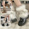 Cozy Fuzzy Leg Warmers Women Girls' Winter Fashion Accessory Furry Plush Boot Covers Sleeves Socks for Costume Parties