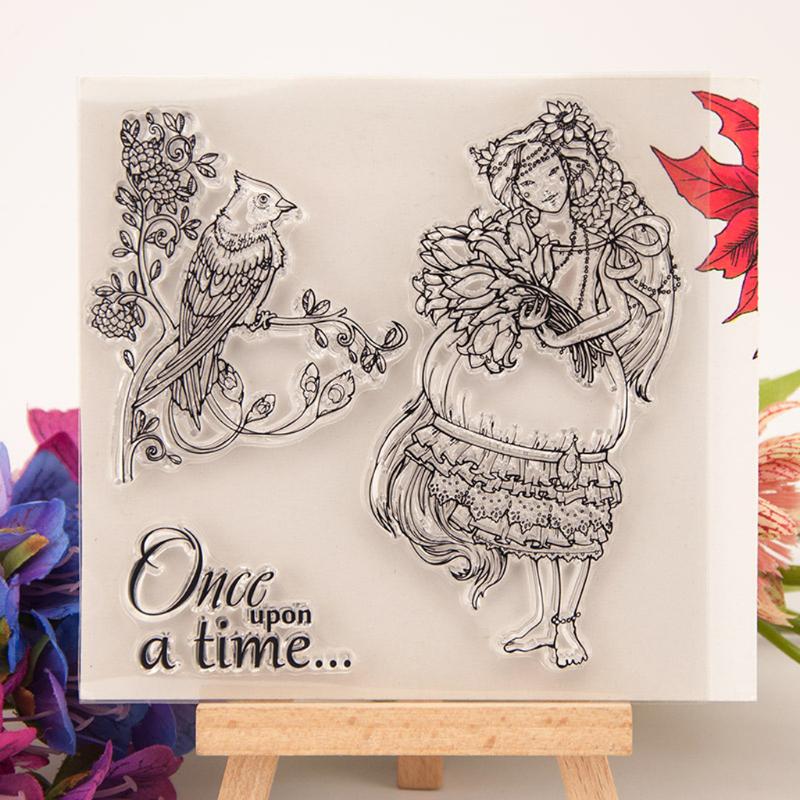 Buy Flower Tea Clear Silicone Seal Stamp For DIY Album Scrapbooking ...