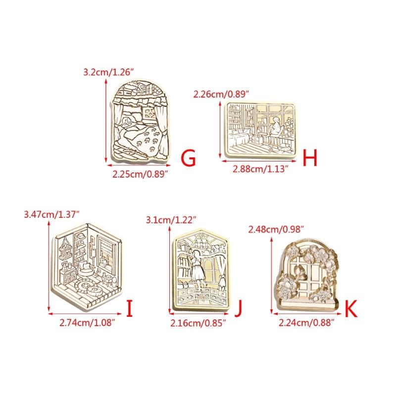 Siegellack Stempel Kopf für Dichtung Umschlag Hochzeit Einladung DIY Scrapbooking, Haus Muster Wachs Dichtung Stempel Kopf X3UC
