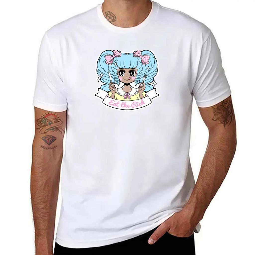 Eat the Rich (pink) T-Shirt essential t shirt oversized graphic tee plus sizes workout shirts for men