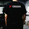 YOKOHAMA Pneumatici Giapponese JDM Auto Modificata T-shirt a Maniche Corte in Puro Cotone per Abbigliamento Uomo T-shirt Donna Estate Streetwear