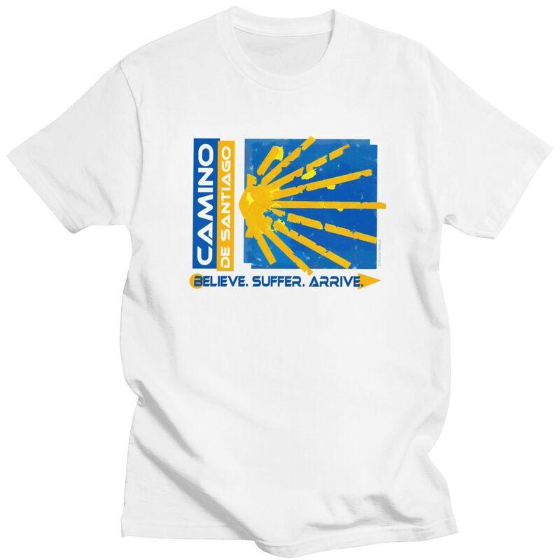 

Custom Male Buen Camino De Santiago T Shirt Short-Sleeve Cotton Tshirts T-shirt Casual Tee Loose Fit Clothes - Men s Summer C... S