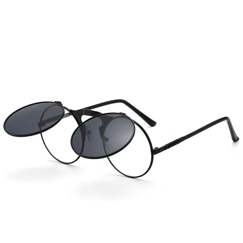 

Punk Sun Glasses Flip Over Casual Sunglasses Outdoor Sunshade Decorative Glasses чёрный