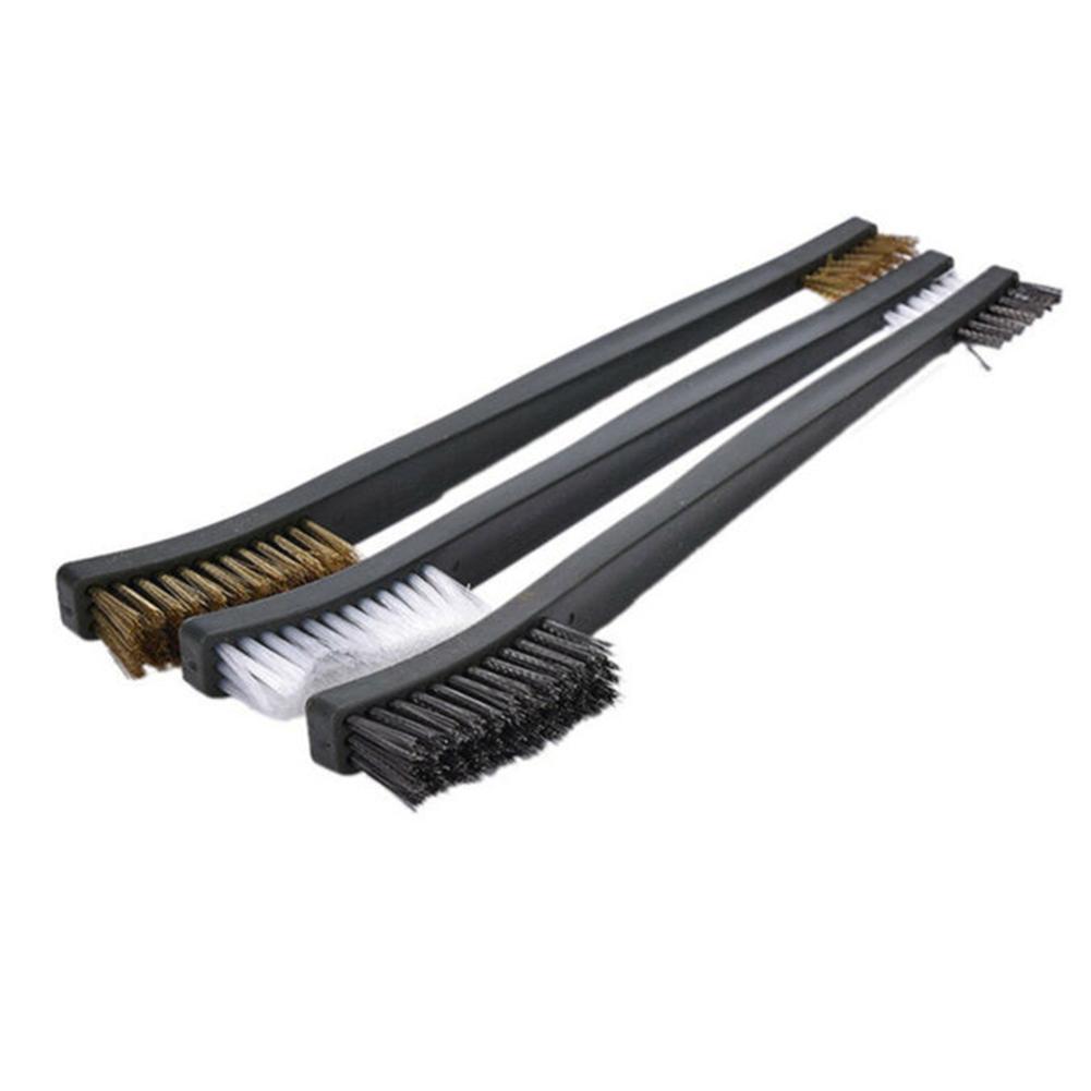 5pcs Mini Metal Remove Rust Brushes Brass Cleaning Rushes Polishing Metal Brushes Nylon Cleaning Tools Double Head Wire Brush