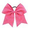 8 Inch Fashion Sequins Dovetail Bow Hair Loop Shiny Bows with Elastic Hair Ties Sparkly Headwear for Girls