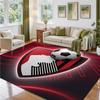 Bournemouth Football Design Crystal Velvet Rug Soft Decorative Mat for Bedroom Entrance