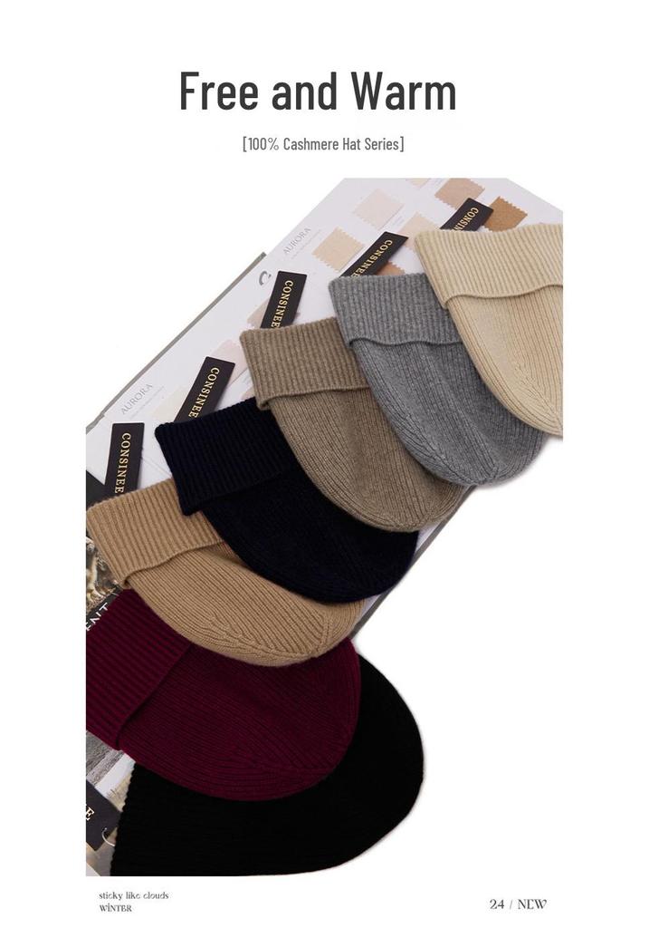Unisex Cashmere & Fleece Hat: Autumn/Winter, New Style, Thick & Warm Knit