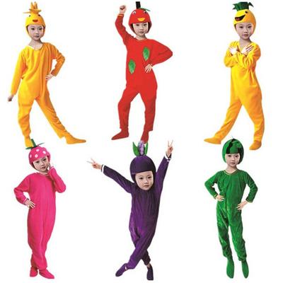New Year's Day and Children's Day Clothing Halloween Children's Performance Costumes Cos Stage Cartoon Fruit Performance Costume Set