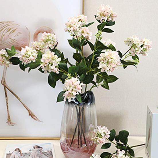 3 Branch Artificial Flower Bouquet with 3-Head Blooms Realistic Faux Silk Flower Bouquet with Stem for Wedding Party Home Office Decor