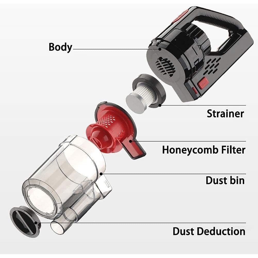 200W 7000PA Kabelloser Auto-Staubsauger Wiederaufladbarer Nass-/Trocken-Tragbarer Handstaubsauger für Auto Starke Leistung