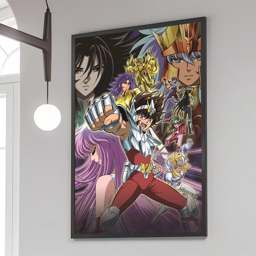 

1PC 1PC S-Saint Game Seiya Poster Movie Sticky Posters Retro Kraft Paper Sticker DIY Room Bar Cafe Aesthetic Art Wall Painting 21X30CMNo Framed