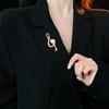 Musical Note Shape Brooch Pin, Imitation Pearl Rhinestones Inlaid Lapel Badge for Dress, Coat, Shawl, Gift for Mother, Wedding