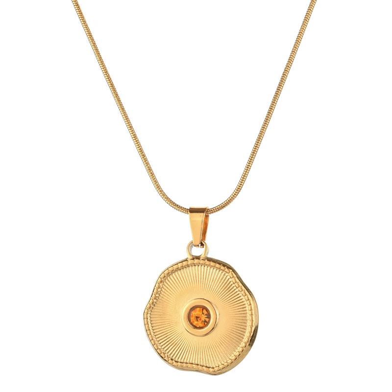 Personalized December Birthstone Geometric Pendant Necklace - Trendy, Simple, and Luxurious Design