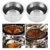 2-Piece 51mm Stainless Steel Portafilter Basket Coffee Filter, Bottomless Non-Pressurized Filter Basket, Fits DeLonghi Coffee 51mm Filter Basket Coffe