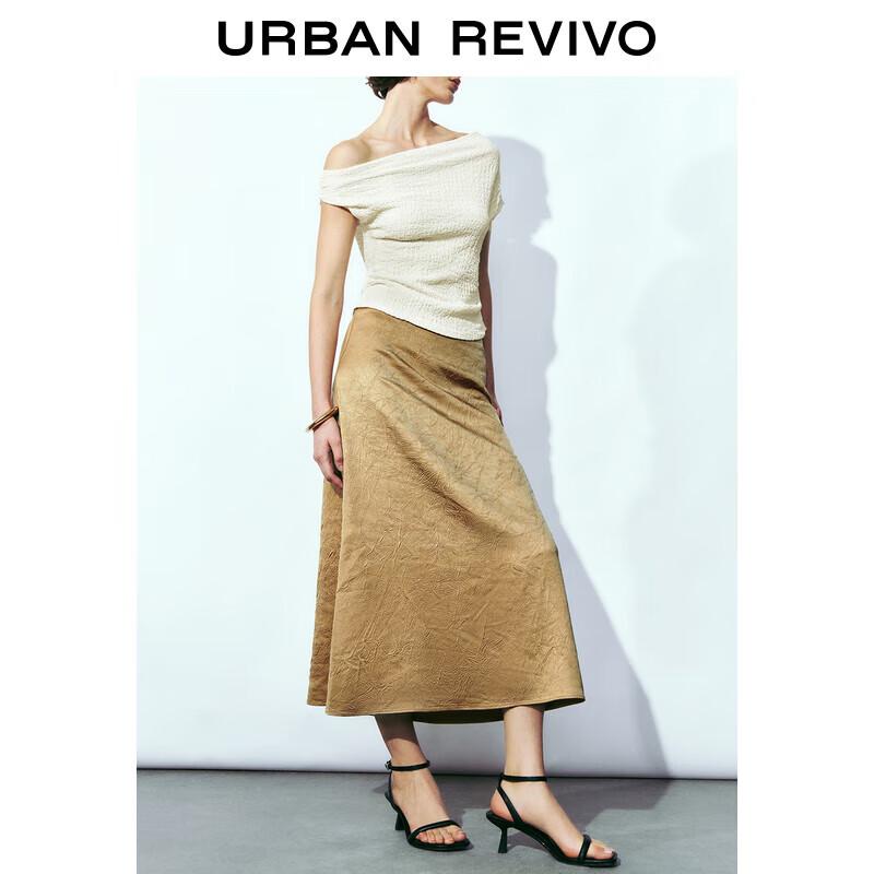 UR 2024 Women s Textured A-Line Midi Skirt XS