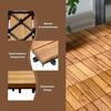 1-10pcs Anti Corrosion Wood Flooring Outdoor Carbonized Wood Flooring Balcony Courtyard Flooring Splicing Waterproof Solid