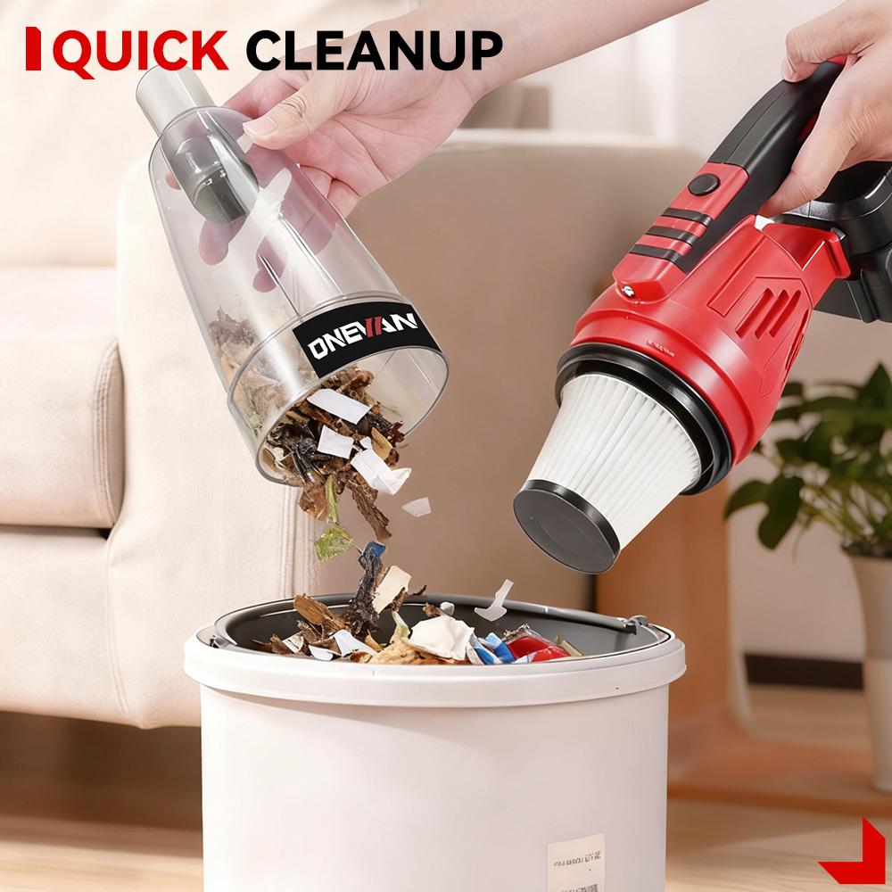 ONEVAN 12KPA Electric Vacuum Cleaner 1500W Multi-function Handheld Car House Cleaning Dust Tool For Makita 18v Battery Pin