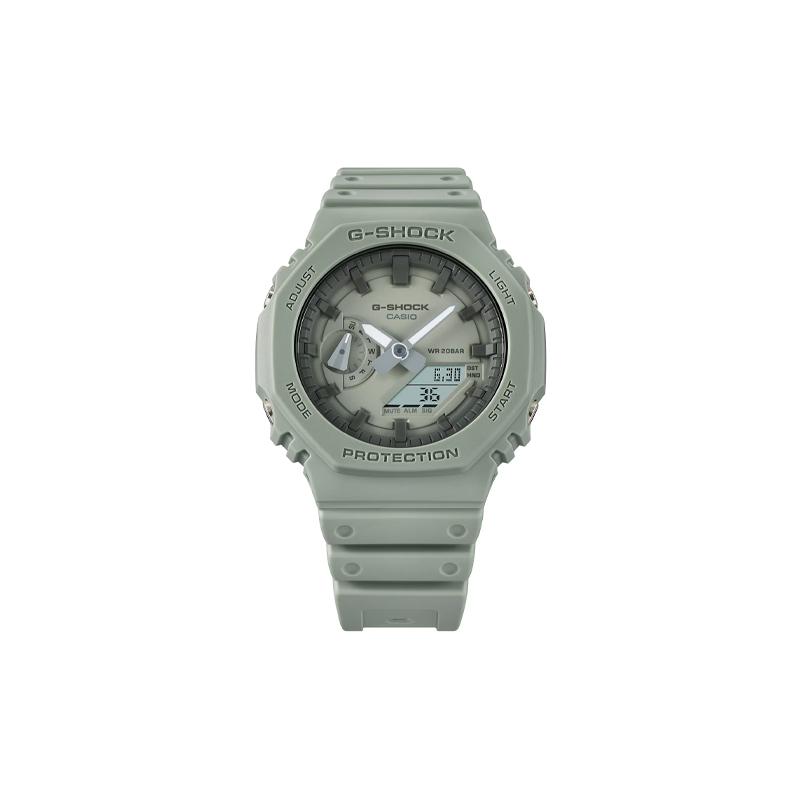 Casio LCD/pointer Dual Display Series G-SHOCK 2100 Series 200 Meters Waterproof Quartz Movement Resin Strap Japanese and Korean Watch GA-2100NC-3AJF