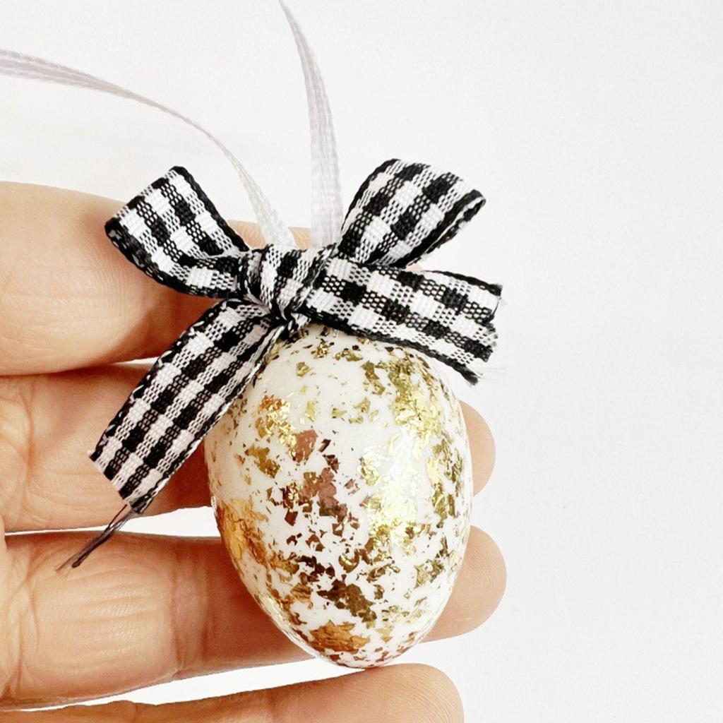 Velikonoční dekorace, Velikonoční vajíčka samolepky, Zlaté fóliové přívěsky, Sváteční večírky, Simulovaná vajíčka