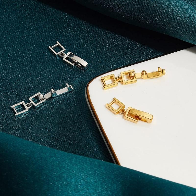 5Pieces Foldover Extension Jewelry Clasp Necklace Bracelet Extenders Craft Jewelry Making Supplies Easy To Use