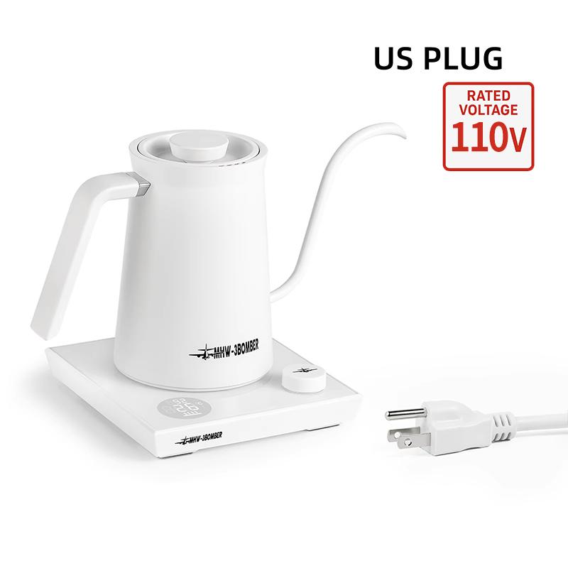 MHW-3BOMBER 600 мл Чайник для заваривания кофе методом пуровер Электрический чайник с контролем температуры Кофейный чайник Нержавеющая сталь Простой в использовании Инструмент бариста