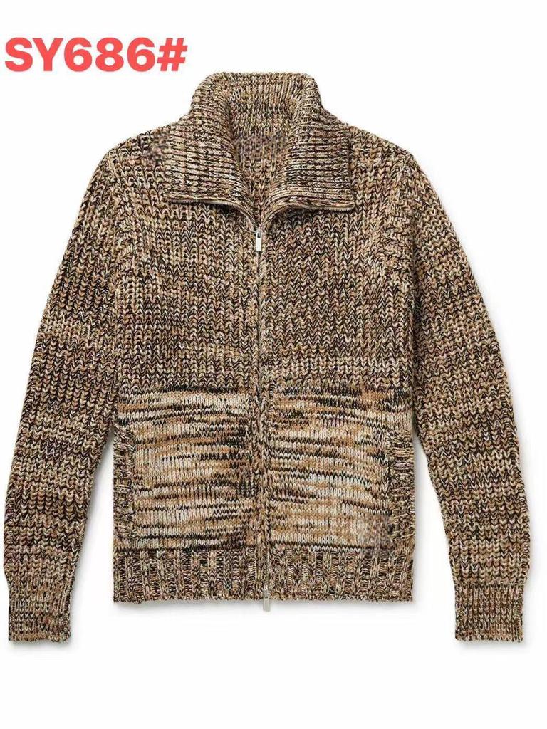 2024 Trendy Men's Knit Lapel Sweater Coat - Loose Fit for Spring and Autumn