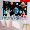 2D Outer Space Banner Astronaut On Moon with Planets and Rocket for Room Decoration