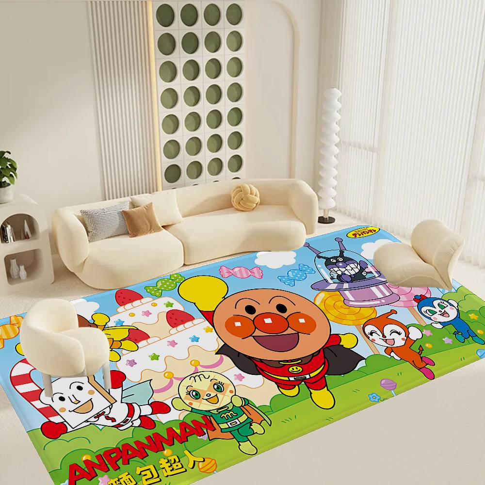 Classic Anime A-Anpanman-Cartoon Kitchen Mat Kids Room Bedroom Decoration Balcony Anti-Slip Doormat Living Room Alfombra
