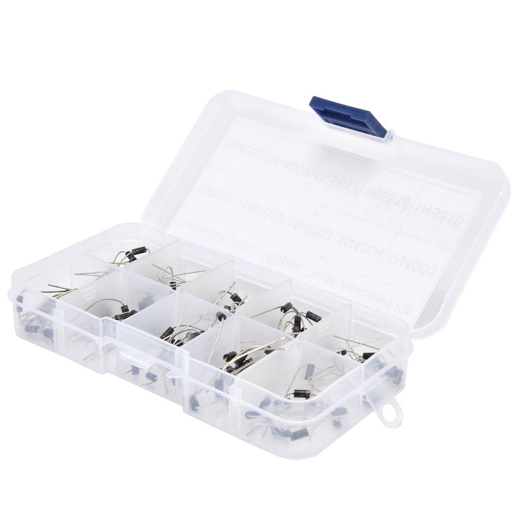 100pcs Rectifier Diode Assorted Kit 1N4001‑1N5819 Electronic Components Industrial Supply