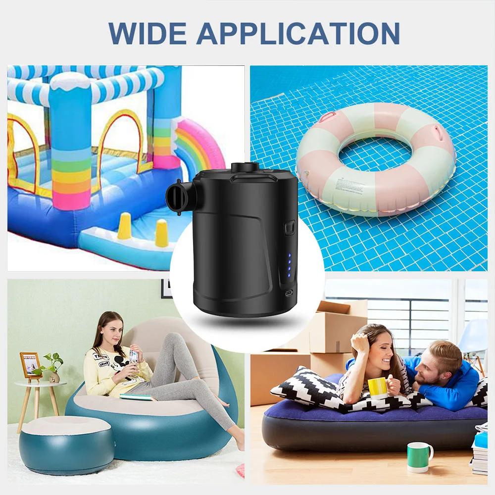 One Set Outdoor Multifunctional Suction as well as Inflation Pump Large Capacity 5200mAh, Swimming Circle Fast Inflation