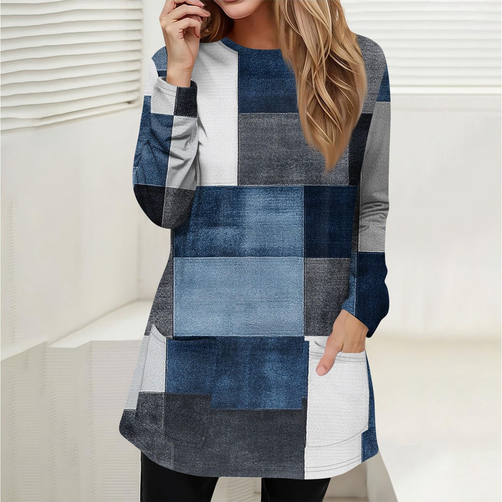 

Женский Свитшот Пуловер Спортивная одежда Карман Принт Повседневный Круглый вырез Длинный рукав Топ M