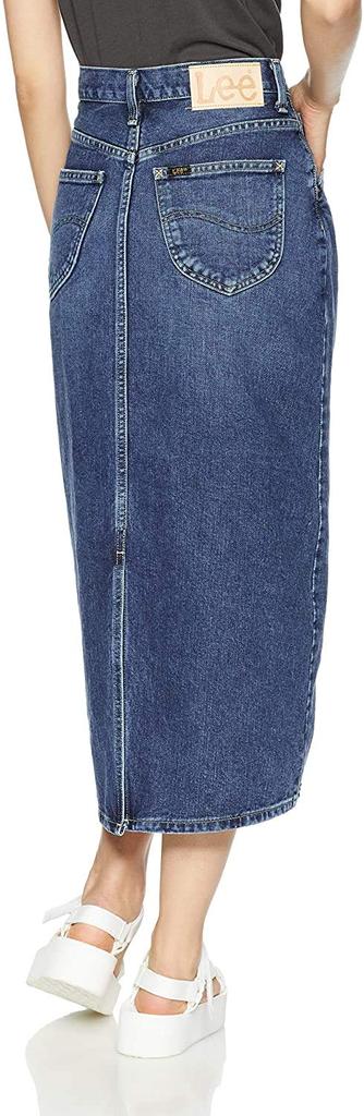 Lee Standard Wardrobe Jeans Long Denim Dark Size S Skirt, LL2625, Women's, Blue,