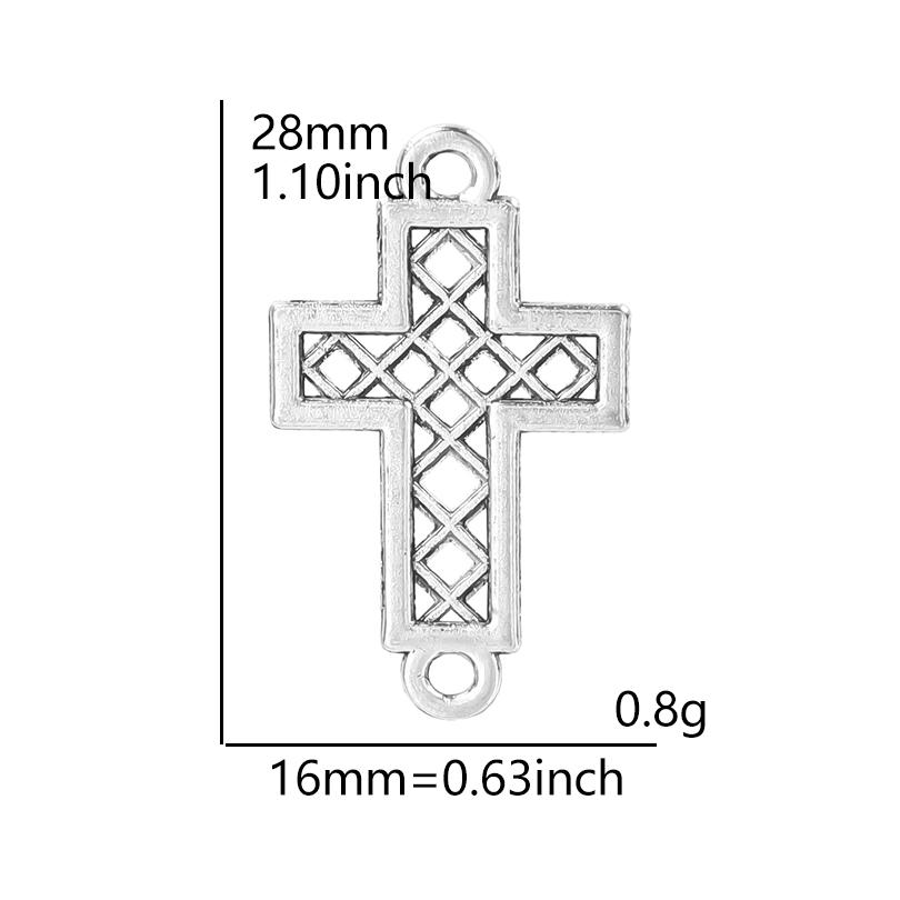 6pcs Religious Metal Retro Silver Color Cross Pendant Charms For Jewelry Making Bulk Christ Jesus Pendants DIY Necklace Earrings