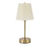 Table Lamp with Fabric Lampshade Modern Minimalist Rechargeable Touch Control RGB Bedside Lamp for Bedroom