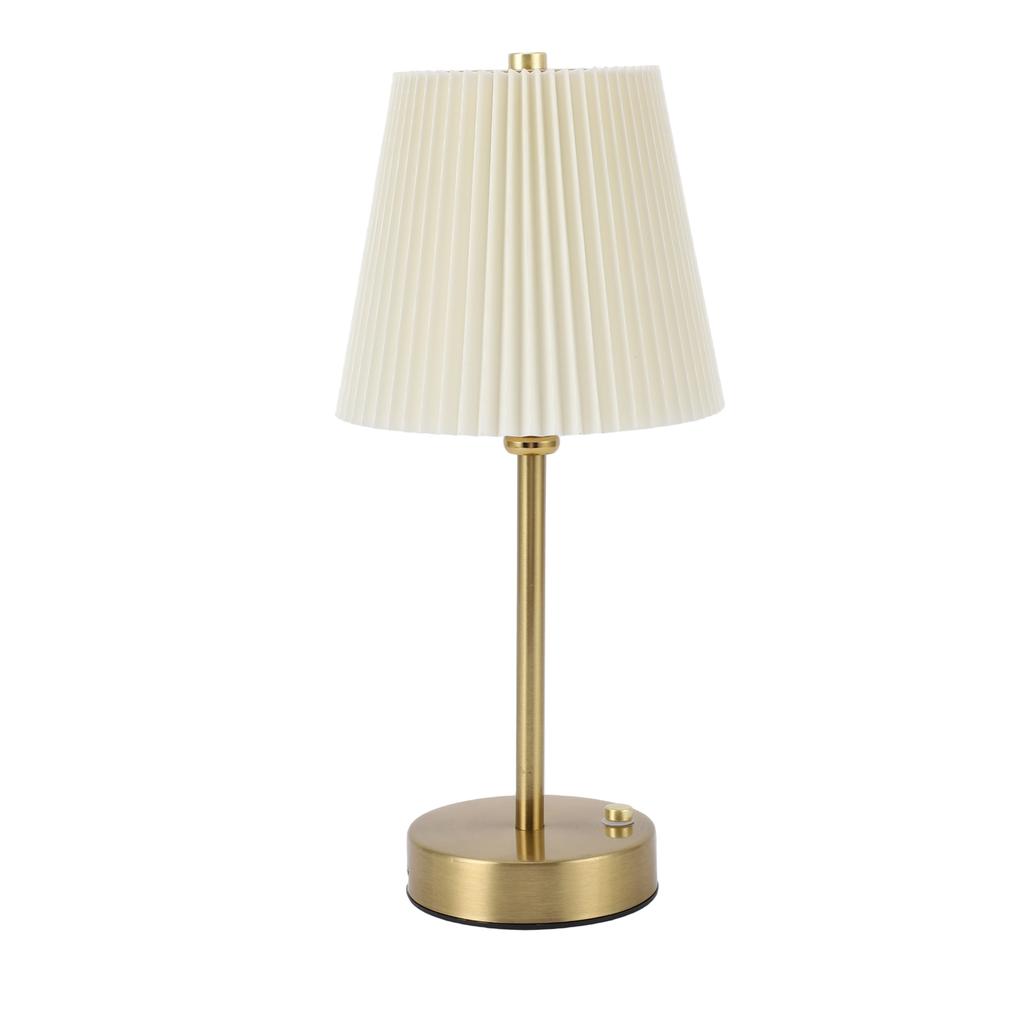 Table Lamp with Fabric Lampshade Modern Minimalist Rechargeable Touch Control RGB Bedside Lamp for Bedroom